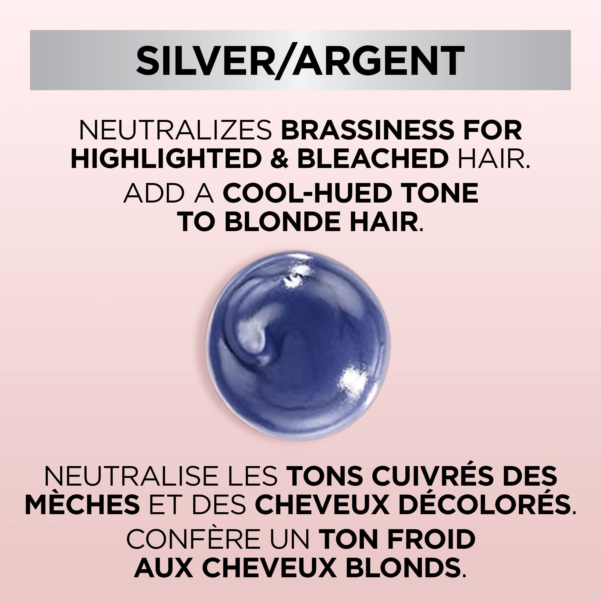 L'Oreal Paris Le Color Gloss One Step In-Shower Toning Hair Gloss, Neutralizes Brass, Conditions & Boosts Shine, Silver, 4 Ounce